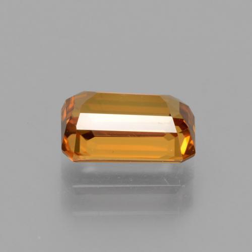 1.51캐럿 천연 미디엄 오렌지 지르콘, 에메랄드 컷, 7.2×4.8 mm, VVS