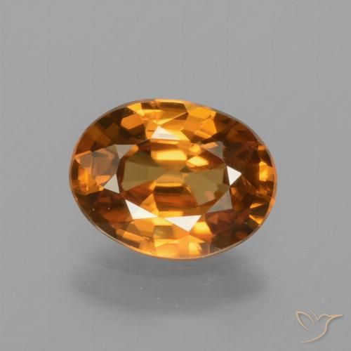 1.62ct 자연스러운 어스 오렌지 지르콘, 타원형, VVS