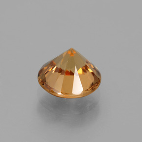 1.99캐럿 천연 러스트 오렌지 지르콘, 라운드 컷, 7.05 mm, VVS-VS