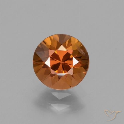 1.89ct 자연스러운 딥 오렌지 지르콘, 둥근, VS
