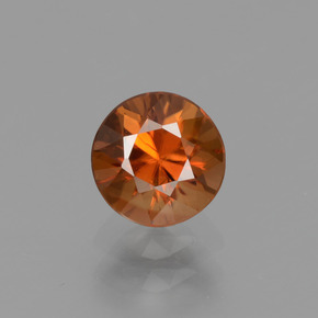 1.26캐럿 천연 오렌지 지르콘, 라운드 컷, 5.88 mm, VVS