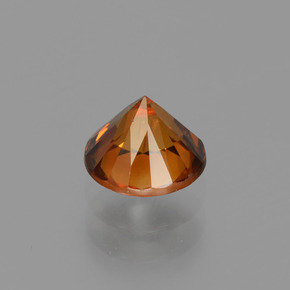 1.26캐럿 천연 오렌지 지르콘, 라운드 컷, 5.88 mm, VVS