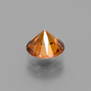 2.41캐럿 천연 오렌지 지르콘, 라운드 컷, 7.70 mm, VVS
