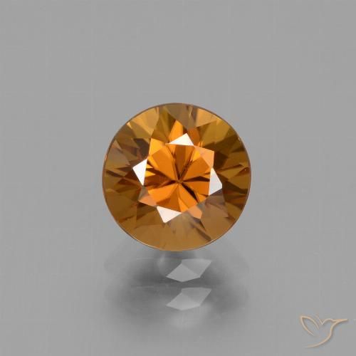 2.35ct 자연스러운 딥 오렌지 지르콘, 둥근, VVS