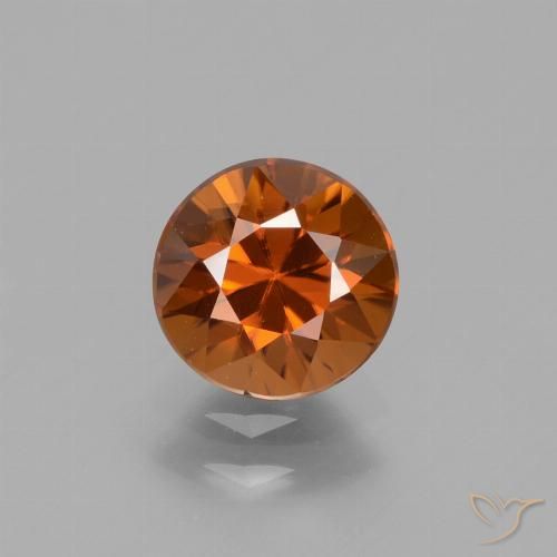 1.72ct 자연스러운 노란 오렌지 지르콘, 둥근, VVS-VS