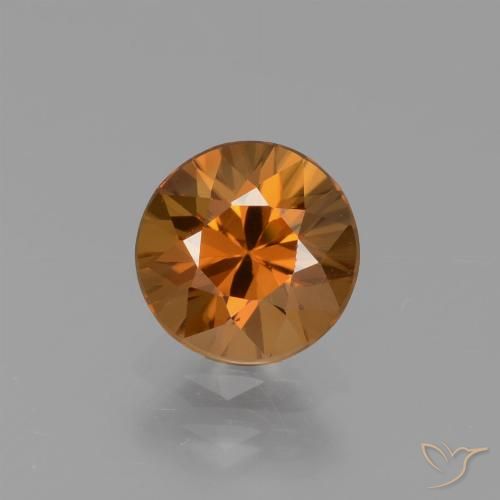 1.43ct 자연스러운 어스 오렌지 지르콘, 둥근, VVS-VS