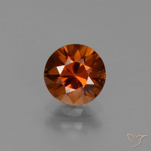 1.49ct 자연스러운 붉은 오렌지 지르콘, 둥근, VVS