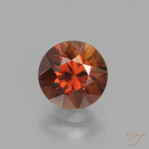 1.71ct 자연스러운 앰버 오렌지 지르콘, 둥근, VVS-VS
