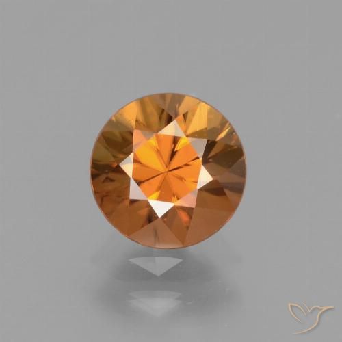 1.63ct 자연스러운 딥 오렌지 지르콘, 둥근, VS