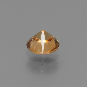 1.26캐럿 천연 골든 지르콘, 라운드 컷, 6.05 mm, VVS