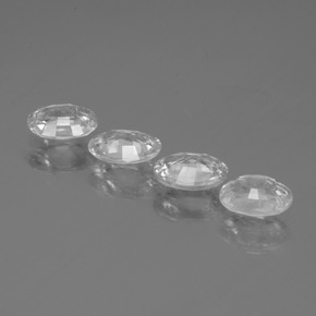 3.73캐럿 천연 화이트 지르콘 보석, 타원형 컷, 6.7×4.9 mm, VS