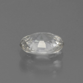 1.01캐럿 천연 화이트 지르콘, 타원형 컷, 6.8×5 mm, VS
