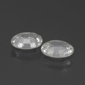 2.21캐럿 천연 화이트 지르콘 보석, 타원형 컷, 9.2×5.1 mm, VVS
