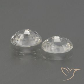 2.50캐럿 천연 따뜻한 화이트 지르콘 보석, 타원형, VVS-VS