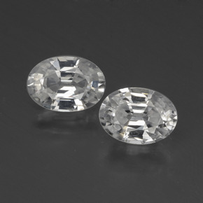 2.27캐럿 천연 화이트 지르콘 보석, 타원형 컷, 7×5 mm, VS