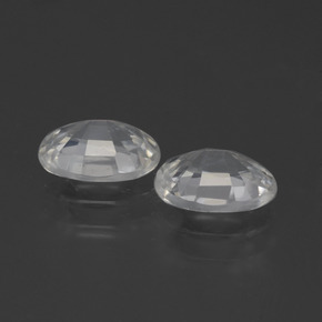 2.27캐럿 천연 화이트 지르콘 보석, 타원형 컷, 7×5 mm, VS