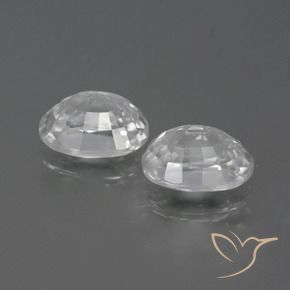 2.85캐럿 천연 클리어 화이트 지르콘 보석, 타원형, VVS