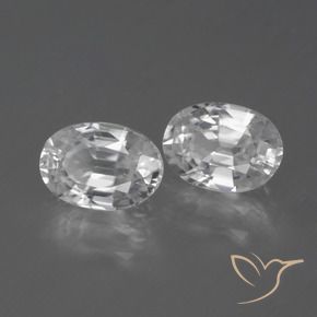 2.54캐럿 천연 하얀색 지르콘 보석, 타원형, VVS