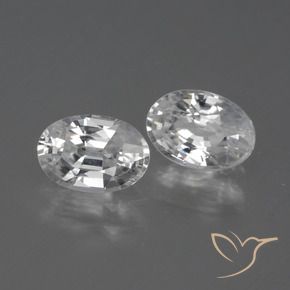 2.37캐럿 천연 클리어 화이트 지르콘 보석, 타원형, VVS