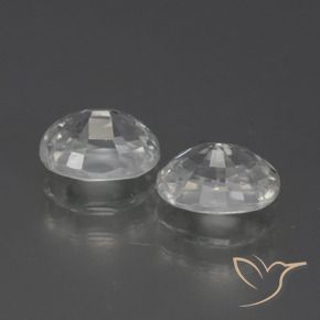 2.80캐럿 천연 하얀색 지르콘 보석, 타원형, VVS