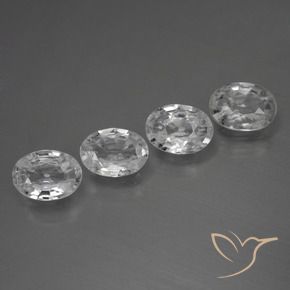 4.00캐럿 천연 클리어 화이트 지르콘 보석, 타원형, VVS