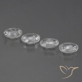 4.00캐럿 천연 클리어 화이트 지르콘 보석, 타원형, VVS