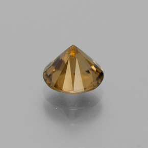 2.61캐럿 천연 골든 옐로우 지르콘, 라운드 컷, 7.62 mm, VVS
