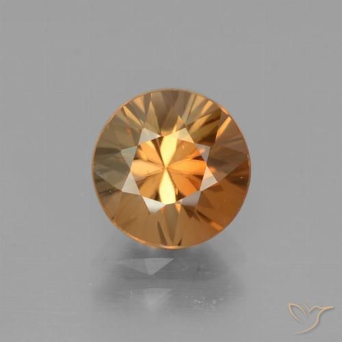 2.39ct 자연스러운 딥 오렌지 지르콘, 둥근, VVS
