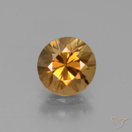 1.94ct 자연스러운 딥 오렌지 지르콘, 둥근, VVS