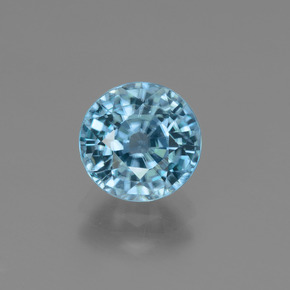 2.75캐럿 천연 스위스 블루 지르콘, 라운드 컷, 7.70 mm, VS