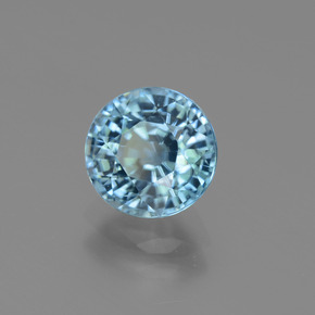 2.75캐럿 천연 스위스 블루 지르콘, 라운드 컷, 7.70 mm, VS
