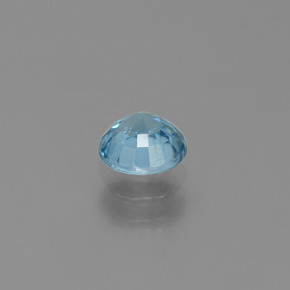 1.09캐럿 천연 블루 지르콘, 라운드 컷, 5.70 mm, VVS