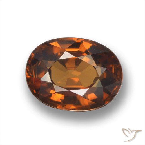 2.07ct 자연스러운 앰버 오렌지 지르콘, 타원형, VVS-VS
