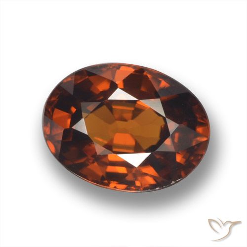 2.03ct 자연스러운 진저브라운 지르콘, 타원형, VVS