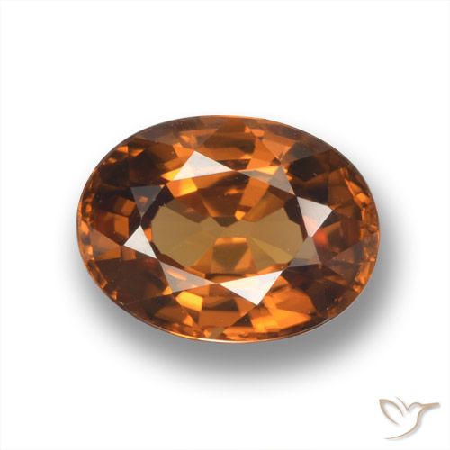 2.10ct 자연스러운 미디엄 다크 브라운 지르콘, 타원형, VVS
