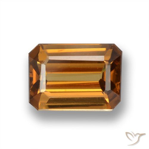 1.83ct 자연스러운 미디엄 오렌지 지르콘, 에메랄드 컷, VVS