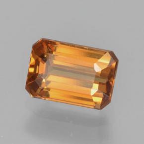 1.05캐럿 천연 오렌지 브라운 지르콘, 에메랄드 컷, 6.1×4.2 mm, VVS