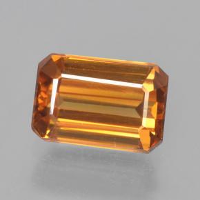 1.66캐럿 천연 어스 오렌지 지르콘, 에메랄드 컷, 7.2×4.9 mm, VVS