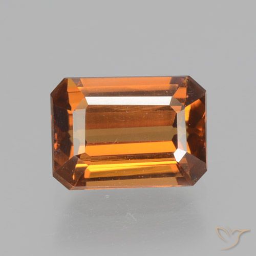 1.64ct 자연스러운 어스 오렌지 지르콘, 에메랄드 컷, VVS-VS