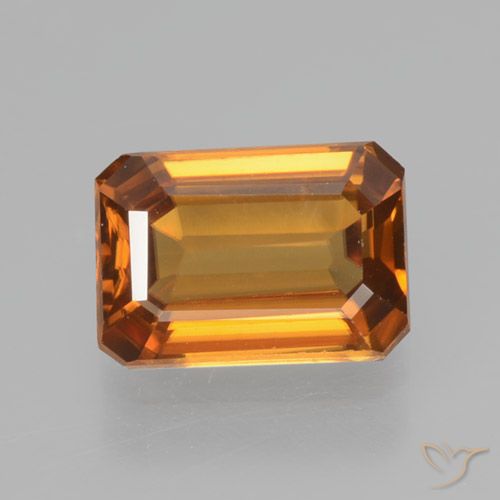 1.41ct 자연스러운 어스 오렌지 지르콘, 에메랄드 컷, VVS