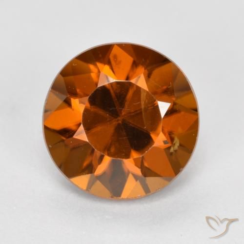 1.65ct 자연스러운 붉은 오렌지 지르콘, 둥근, VVS-VS