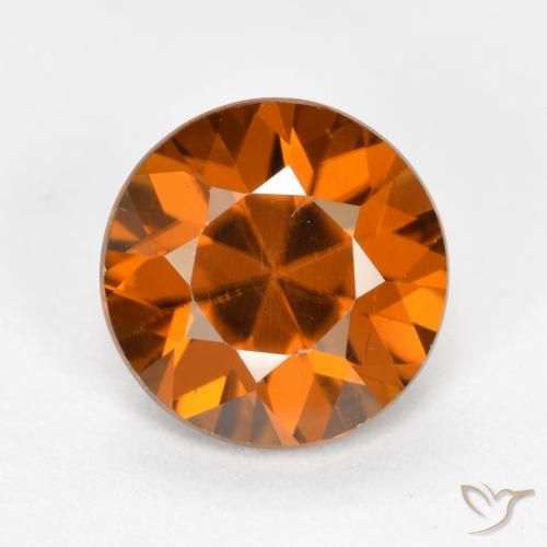 1.48ct 자연스러운 딥 오렌지 지르콘, 둥근, VVS-VS
