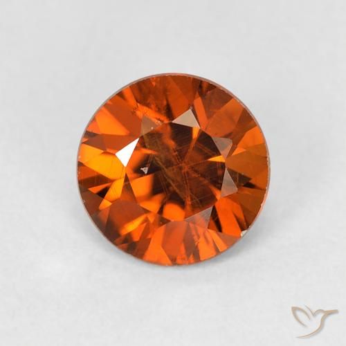 1.13ct 자연스러운 Medium Dark-Orange 지르콘, 둥근, VS