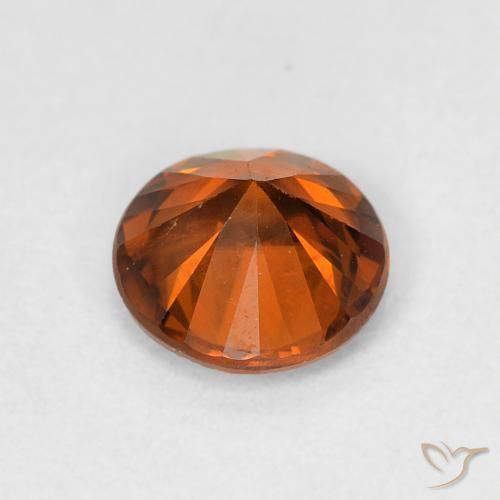 1.13캐럿 천연 Medium Dark-Orange 지르콘, 둥근, VS