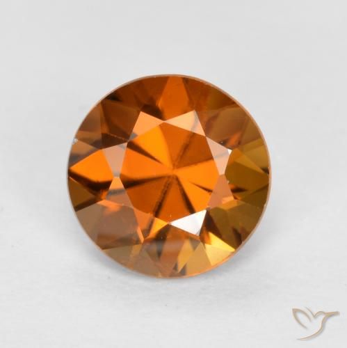 1.20ct 자연스러운 흙빛 오렌지 지르콘, 둥근, VS