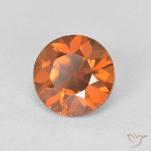 1.20캐럿 천연 Medium Dark-Orange 지르콘, 둥근, VVS-VS