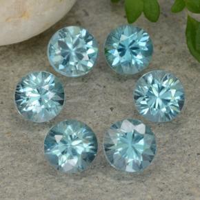 2.38캐럿 천연 블루 지르콘 보석, 라운드 컷, 3.90 mm, VVS-VS