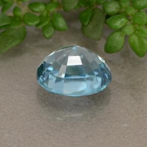 2.18캐럿 천연 블루 지르콘, 타원형 컷, 7.5×6.2 mm, VVS