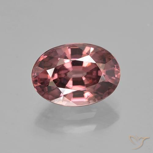 2.85ct 자연스러운 미디엄 레드 지르콘, 타원형, VVS-VS