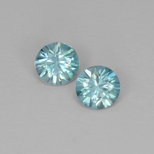 0.98캐럿 천연 블루 지르콘 보석, 라운드 컷, 4.40 mm, VVS-VS